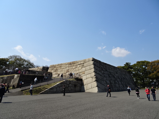 the remains of the Edo castle tower